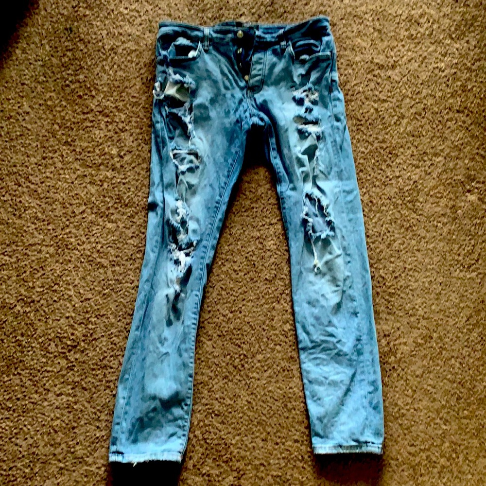 Blue Ripped Jeans